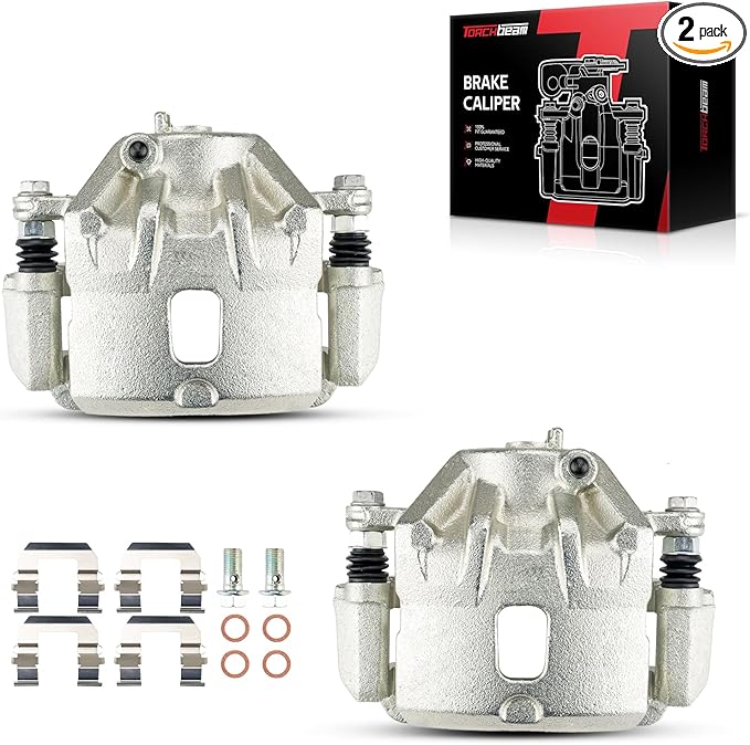 Torchbeam Front Brake Calipers Set for Kia 2005-2010 Sportage, Hyundai 2005-2009 Tucson, Front Left and Front Right Calipers Replace # 19B2997+19B2996