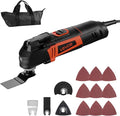 VEVOR Multitool Oscillating Tool, 4Amps Electric Oscillating Multi Tool Corded with 6 Variable Speeds 7000-19000 OPM, 3.2° Oscillating Angle, 13PCS Saw Accessories, LED Work Light & Tool Bag