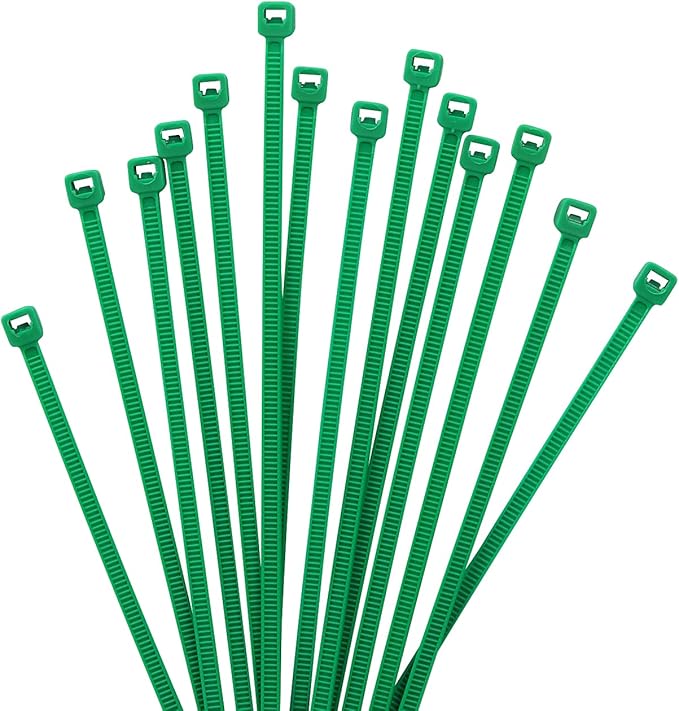 XINGO 1000 PCS 8 inch Cable Zip Ties, 18lb Strength, Small Tie Wraps Self-Locking Nylon Zip Ties for Indoor and Outdoor Use (Green)
