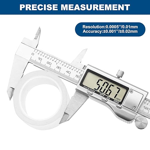 Digital Caliper Measuring Tool, 6 Inch Stainless Steel Vernier Caliper Digital Micrometer with Large LCD Screen, Auto-Off Feature, Easy Switch from Inch to Millimeter