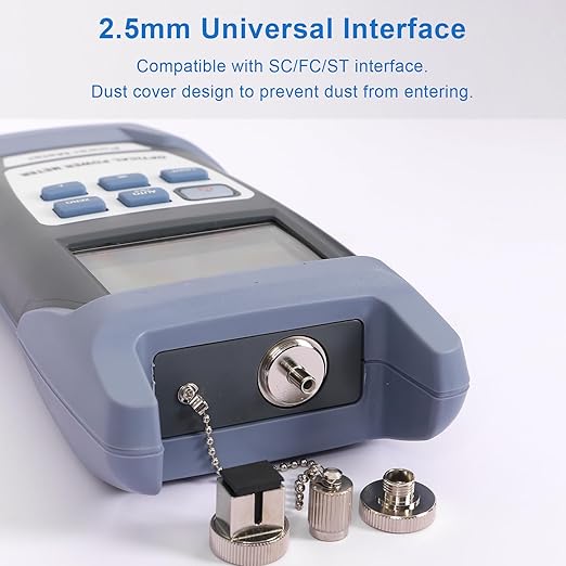 Fiber Optic Tools Cable Tester FC SC Power Meter & 2.5mm 30mV Visual Fault Locator with Sc, Fc Connector and Shoulder Toolkit
