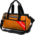 Tool Bag 13 Inch Waterproof Orange Tool Organizer with Wide Mouth and Shoulder Strap for Power and Small Hand Tools Oxford Cloth Fabric(5 pockets)