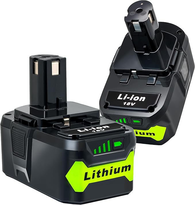 2Pack 8.0Ah Battery Replacement for Ryobi 18V Lithium Battery Compatible with Ryobi 18 Volt ONE+ Plus P107 P108 P102 P103 P104 P105 P109 P122 Cordless Tools