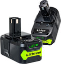 2Pack 8.0Ah Battery Replacement for Ryobi 18V Lithium Battery Compatible with Ryobi 18 Volt ONE+ Plus P107 P108 P102 P103 P104 P105 P109 P122 Cordless Tools