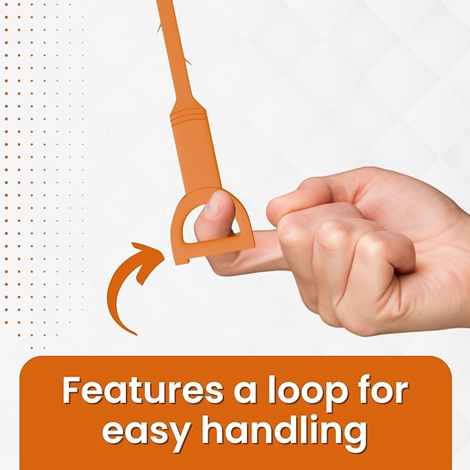 Drain Snake - Multi-Tooth Drain Clog Remover for Bathroom & Kitchen - Flexible Barbed Drain Cleaner Tool for Hair & Debris - Easy to Use Plumbing Snake Drain Auger, Bathtubs (Pack of 2)