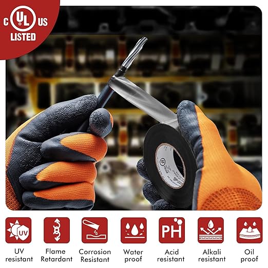 Avery Dennison Electrical Tape, 6 Rolls Commercial Grade PVC Electric Tape, UL/CSA Listed ¾ in x 99 ft Insulating Vinyl Tape for Electrical, Repairs, Automotive and Equipment, EC-800, Black