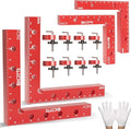 90 Degree Positioning Square Right Angle Clamp(5.5" +4.7") Aluminum Alloy Woodworking Carpenter Tool,4 Pcs Right Angle Clamps With 8 Clamps,For Picture Frame Box Cabinets Drawers