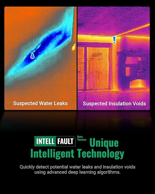 P2W 640x480 Super Resolution Thermal Camera with Dual-Camera, 256x192 IR Resolution Thermal Imaging Camera, 3.5" Touch Screen,Wi-Fi,8MP Visible Camera, Video and Audio Recording