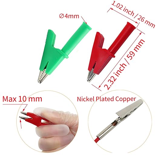 Makeronics 5pcs Banana to Banana Plug Test Lead Set for Multimeter | 4mm Stackable Banana Plug | 39.37inch / 1m length Flexible Electrical Test Wires 1000V/15A | 5 Colors (Black/Red/Green/Blue/Yellow)