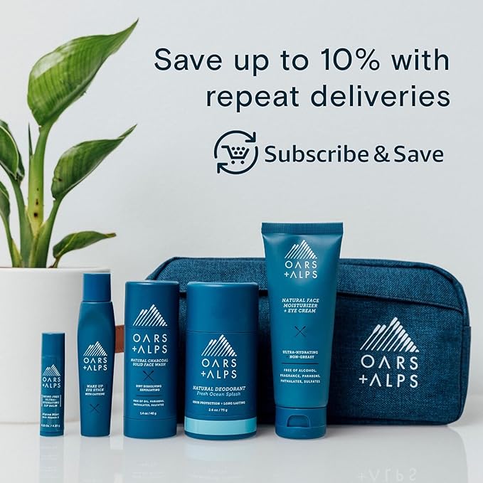 Oars + Alps Cooling Face & Body Wipes, Dual Sided Cleansing Wipes Towelettes for Post Workout, Activities,Commutes, Dermatologist Tested Skin Care with Menthol & Ginseng, Travel Friendly, 14 ct