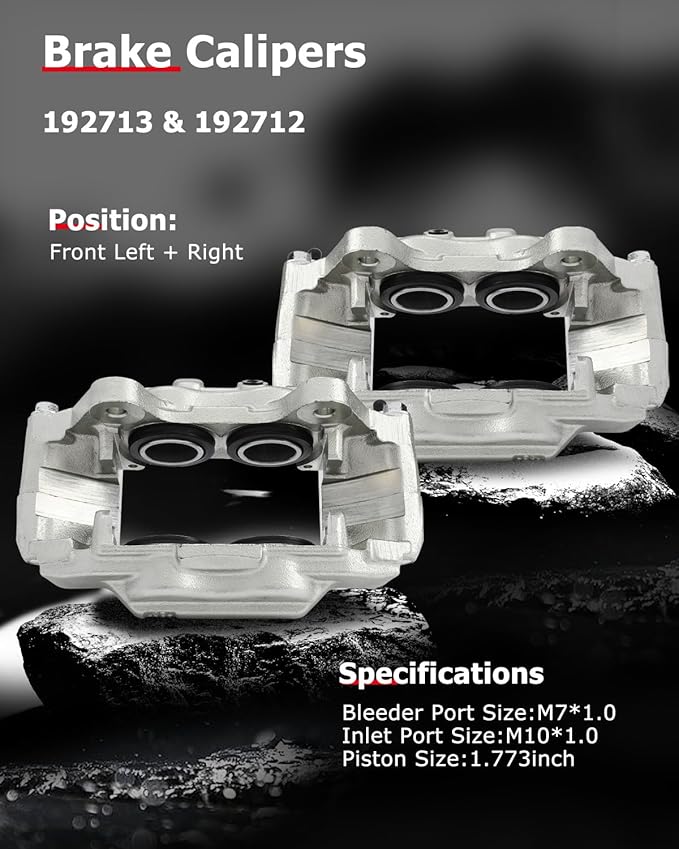 cciyu Front Left & Right Brake Calipers Assembly 192713 192712 2003-2005 For Toyota For 4Runner,2001-2007 For Toyota For Sequoia,2000-2006 For Toyota For Tundra