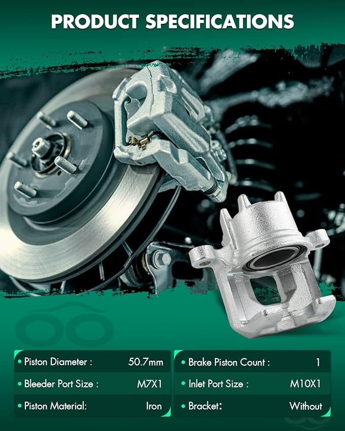 SCITOO 345084 Front Left Disc Brake Caliper Assembly Without Bracket For Mitsubishi For Mirage 2017-2021,For Mitsubishi For Mirage G4 2017-2021