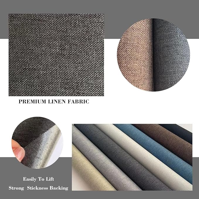 Fabric Repair Patches, 35X79 Inch Linen Repair Tape Self-Adhesive Fabric Patches Durable, DIY Large Linen Tape for Sofa, Couches, Furniture, Chair, Clothing （35X79 Inch, Brown）