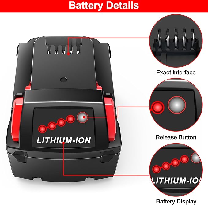 2 Pack 5.0Ah 18V Batteries and Charger Replace for Milwaukee M18 Battery 48-11-1850, Compatible with m18 Milwaukee Battery Charger Combo 48-11-1860 48-11-1815 48-11-1820 48-11-1828