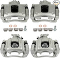 cciyu Front Rear Brake Calipers w/Bracket 2008-2012 For Chrysler For Town & Country,2008-2012 For Dodge For Grand Caravan,2009-2012 For Volkswagen For Routan 18B5044 18B5045 18B5081 18B5080
