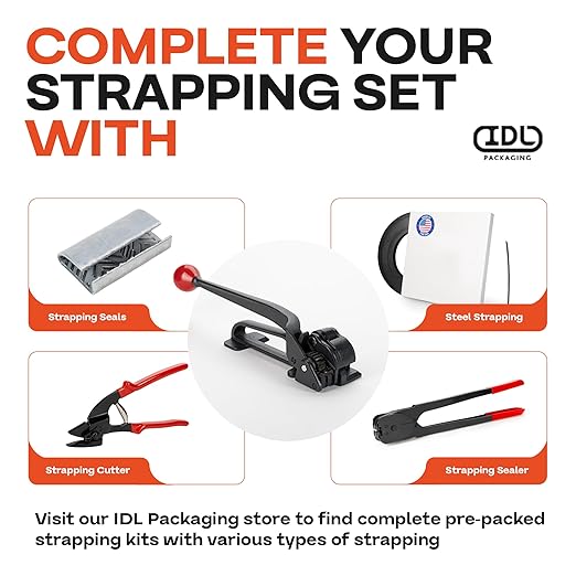 IDL Packaging S-290 Heavy Duty Popular High Tensile Feed-Wheel Tensioner for 3/8" to 3/4" Steel Strapping
