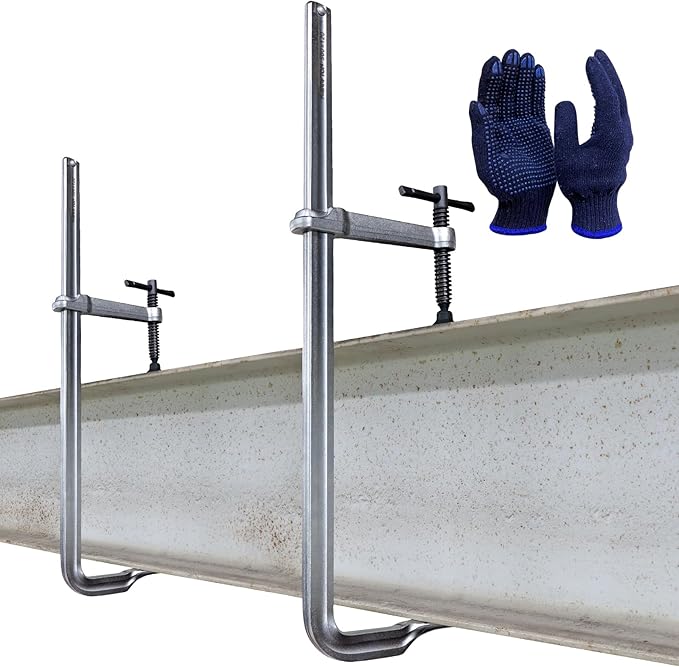 2-Pack Heavy Duty 20"(500x120mm) F-Clamp w/ 4-3/4" Throat Depth, Bar Size 1"x15/32", 1400LB Clamping Force, Drop Forged Steel Bar Clamps for Wood, Metal, Pipe, Welding and DIY Projects