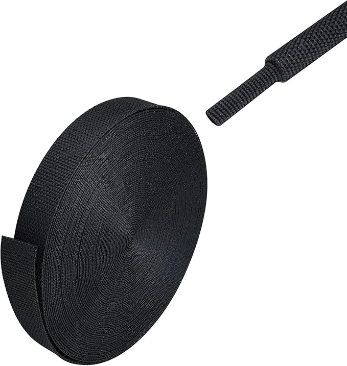 2 to 1 Heat Shrink Woven Tubing Abrasion Resistant Braided Sleeving Shrinkable Fabric Loom Protector for Auto Amp Harness Sheath Cable(3/8" ID-300inch)