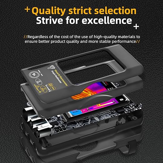 BSIDE Thermal Imaging Camera Multimeter 320×320 Resolution with 20000 Words Multimeter Function 3.98'' Touchscreen 25Hz Infrared Thermal Camera (-20-550℃) 15 Thermal Palettes TRMS Auto-Ranging Tester