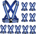 Reflective Strap Safety Vest Gear - 2-10 Pack Adjustable High Visible Reflective Running Gear for Women Men Night