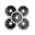 DT-DIATOOL Diamond Tile Blade 4-1/2 Inch 5pcs Diamond Turbo X Mesh Rim Segement Circular Saw Blade for Procelain Ceramic Stoneware Marble Granite Fits 5/8"-7/8" Arbor