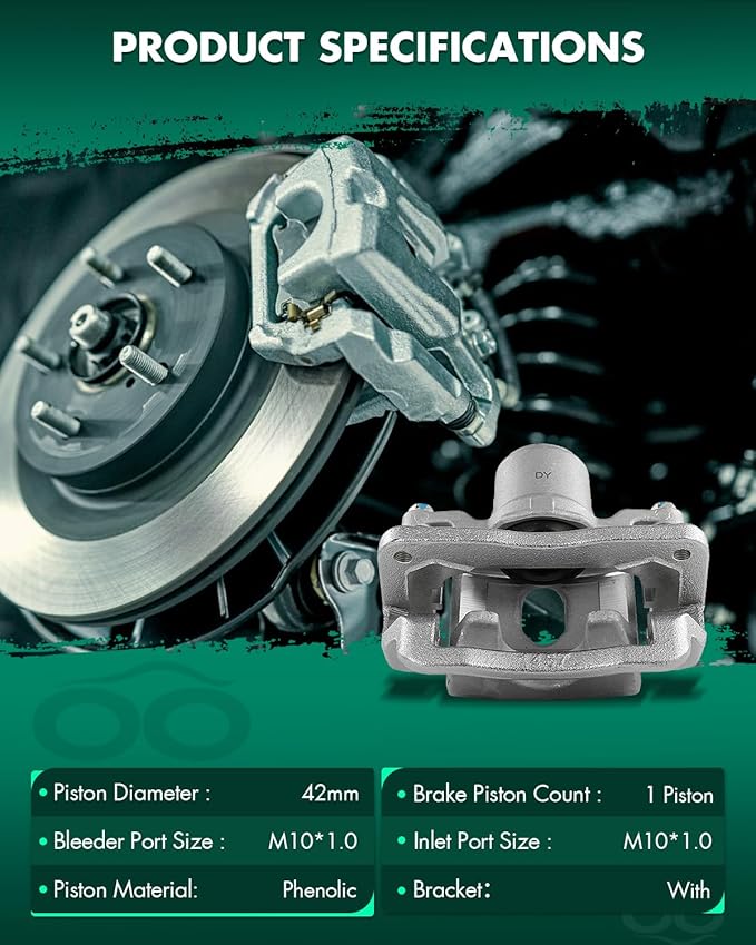 SCITOO 19B6270 Rear Right Disc Brake Caliper Assembly w/Bracket For Hyundai For Santa Fe 2010-2012,For Kia For Sorento 2011-2013