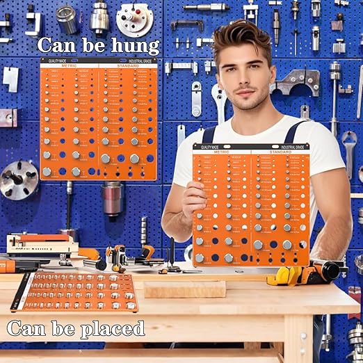 54 Nut Thread Gauges Checker Standard and Metric Checker Used A Standard Gauge to Set Pitch and Thread for The Chaser Thread Gauge with 22 Standard and 24 Metric Bolt and 8 Drill Bit Gauge