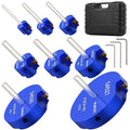 8PCS PVC Pipe Reamer Kit - SCH40 Aluminum Deburring Tool Kit (1/2" to 4") | Dual-Blade Technology | Deburring Tool for PVC & ABS Pipes | Fits Standard 1/2" Drills