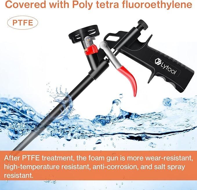 Foam Gun, Lytool Expanding Foam Gun, Professional Foaming Gun Insulation Spray Application Applicator Caulking Gun for Filling, Sealing