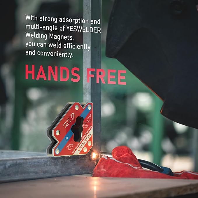 YESWELDER Switchable Arrow Welding Magnet 33-44LBs On/Off Switch Arrow Magnetic Welding Holder