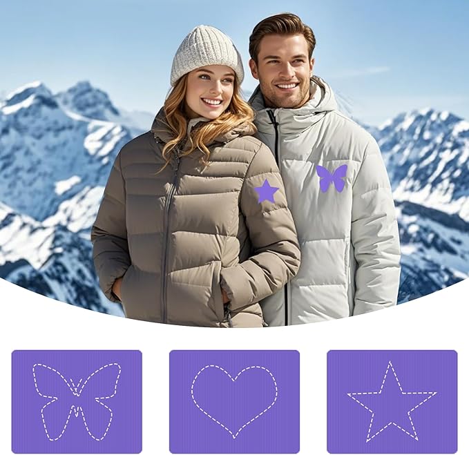 45PCS Nylon Repair Patch Self-Adhesive Pre-Cut Fabric Patch Down Jacket Repair Patches for Puffer Jackets Tenacious Tape Polyester Waterproof Lightweight Tent Repair Patch for Clothes Bag(Purple)