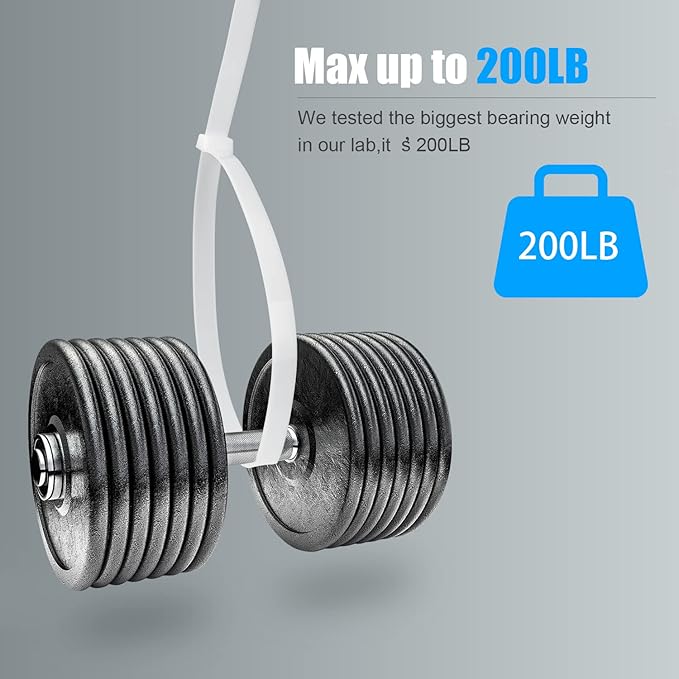 18 inch White Zip Ties Heavy Duty 100 PACK, 200 LBS Ultra Exclusive Strong Plastic Wire Ties, Large Cable Ties Extra Long Tie Wraps, Indoor and Outdoor UV Resistant