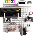 Keepo Pegboard Combination Kit, Modular Hanging Organizer with Pegboards, Accessories for Gaming Setup, Wall Game Controller Holder, Headset Stand (White, 22"22")