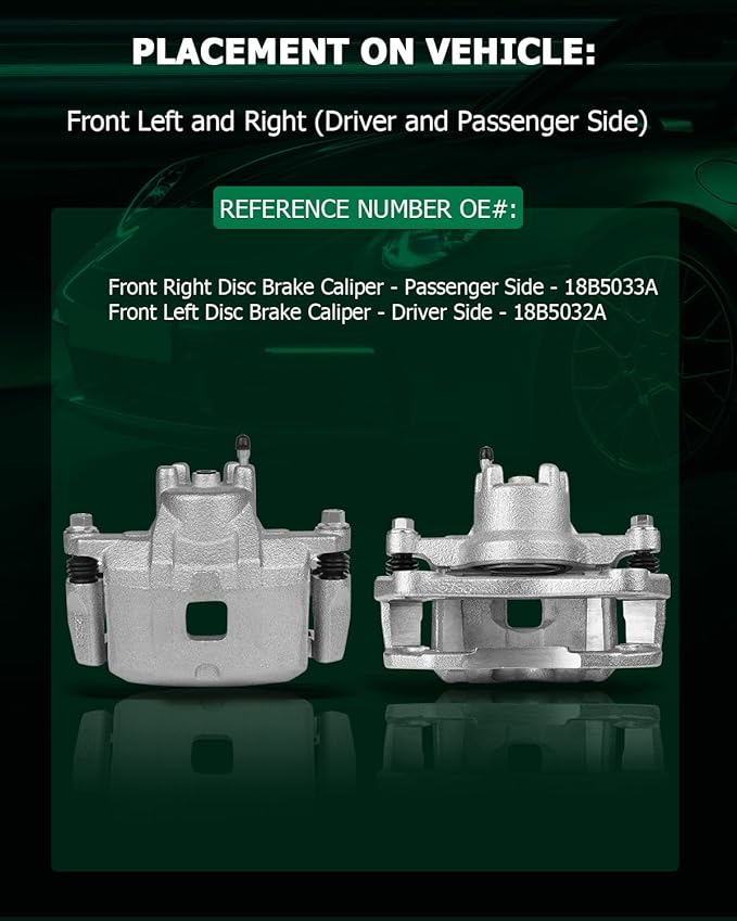 SCITOO 18B5032A 18B5033A Disc Brake Calipers Assembly with Bracket Fit For Dodge Caliber 2007 2008 2009 2010 2011 2012