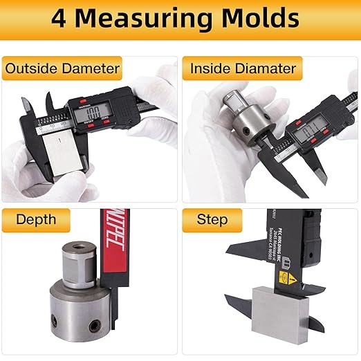 6 inch Digital Caliper Micrometer,ABS Body for Accurate Measurements with LCD Screen, Auto-Off Feature, Inch and Millimeter Conversion