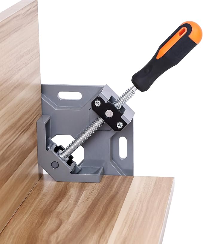 2pcs Corner Clamp - Right Angle 90 Degree Wood Clamps For Woodworking, With Adjustable Swing Jaw Aluminum Alloy Frame, For Welding, DIY Woodworking