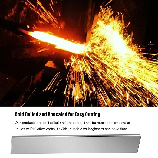 5 Pack 15N20 Steel for Knife Making - 12"x1.5"x1/8" 15N20 Steel Flat Stock Knife Blanks for Knife Making DIY