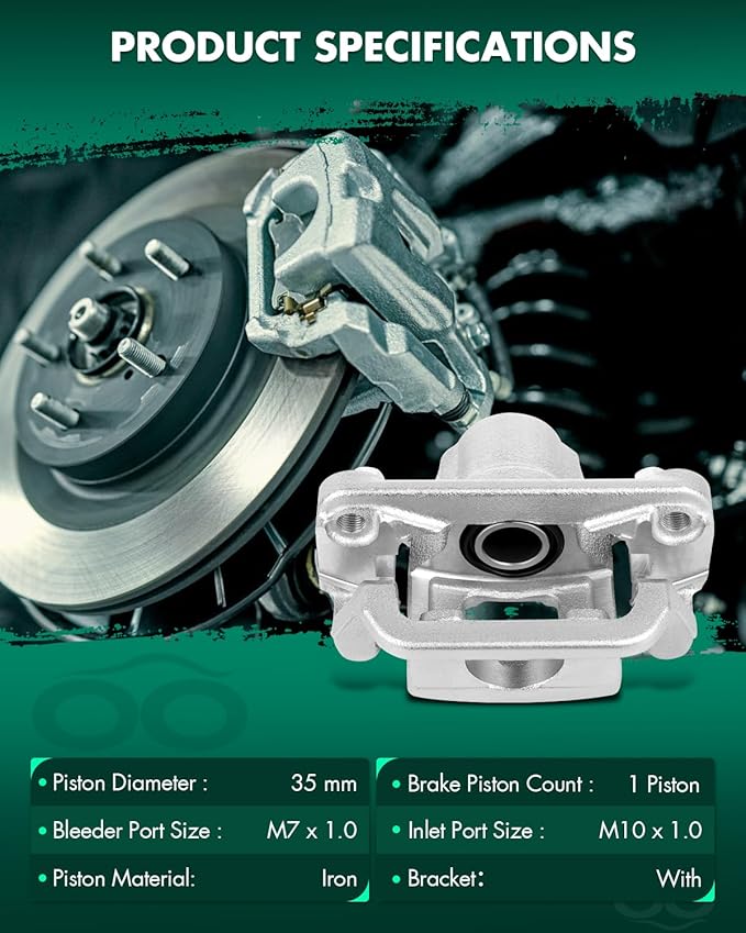 SCITOO 19-B2780A 19-B2781A Disc Brake Calipers Assembly with Bracket Fit For Nissan Altima 2007-2012,For Nissan Juke 2011-2017,For Nissan Maxima 2007-2008,For Nissan Sentra 2011-2012 2014-2016