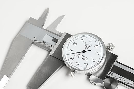 PEC Dial Caliper 0-300mm, Stainless Steel Precision Measuring Tool with Shock-Proof Dial, High Accuracy ±0.01mm