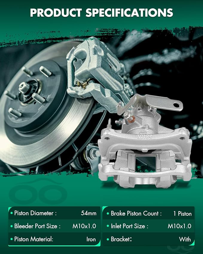 SCITOO 18B5516 Rear Right Disc Brake Caliper Assembly w/Bracket For Ford For Transit-150/For Transit-250/For Transit-350/For Transit-350 HD