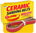 1x42 Inch Ceramic Sanding Belts (40/60/80/120 Grits) – High-Performance Sander Sharpening Belts for Knife Making, Metalworking, and Woodworking