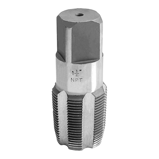 HFS(R)1-1/4"NPT Pipe Tap，Carbon Steel Pipe Threading Tools with Storage Case for Industrial/Plumbing/Auto Repair DIY Thread cutting tools