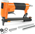 KN8016 21 Gauge Industrial Pneumatic Upholstery Stapler 1/2-Inch Crown for 1/4-Inch to 5/8-Inch Staples, Air Power Upholstery Construction Staple Gun for Home Renovation, Furniture, DIY Woodworking