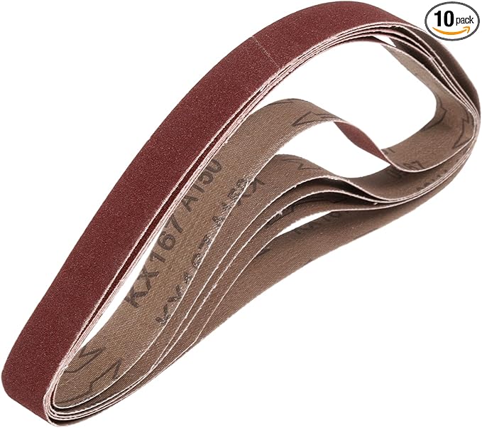 HARFINGTON 1 x 30 Inch Sanding Belts, 10 Pcs 150 Grits Aluminum Oxide Abrasive Belt Sander File Belt for Woodworking, Metal Polishing, Knife Sharpener