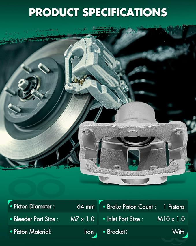 SCITOO Front Right Disc Brake Caliper 19B2715 Fit For Toyota 2004-2010(Only 1 Brake Caliper)