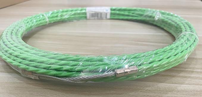 Fish Tape 49FT Wire Fishing Tools Cable Pulling Wire 4.5mm Diameter, Ideal for Cable Runs 15m