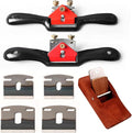 Adjustable Spokeshave Set 2pcs SpokeShave 4pcs Metal Blade and 1pcs Portable Woodworking Plane, Perfect for Wood Craft and Wood Working