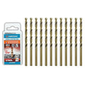 9/64 inch Cobalt Drill Bits (12Pcs), M35 HSS Metal Jobber Length Twist Drill Bit Set for Hard Metal, Stainless Steel, Iron, Copper, Aluminium, Brass, Plastic & Wood