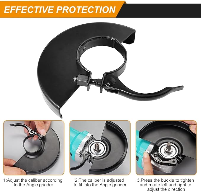 6.45" Angle Grinder Guard for 6" 5" 4-1/2" 4" Grinder Blades Wheel Disc 397661-01 Metal Adjustable Protective Cover Shield Replacement Fits for Dewalt Milwaukee Makita Metabo Bosch RYOBI Grinders