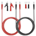 Sumnacon 4 in 1 Banana Plug Alligator Clip Pure Copper Fork Test Lead, 6.6 Ft Multimeter Flexible Test Lead Wire Cable with Protective Jack Copper Clamps for Electrical Testing 1000V/15A